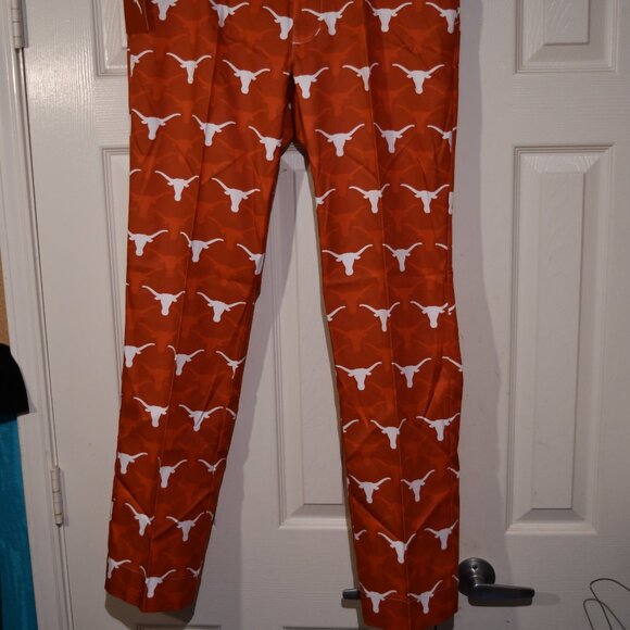 COPY - Texas Longhorns Mens Burnt Orange Polyester Loudmouth Pants 34 Waist 32 … - Picture 1 of 7